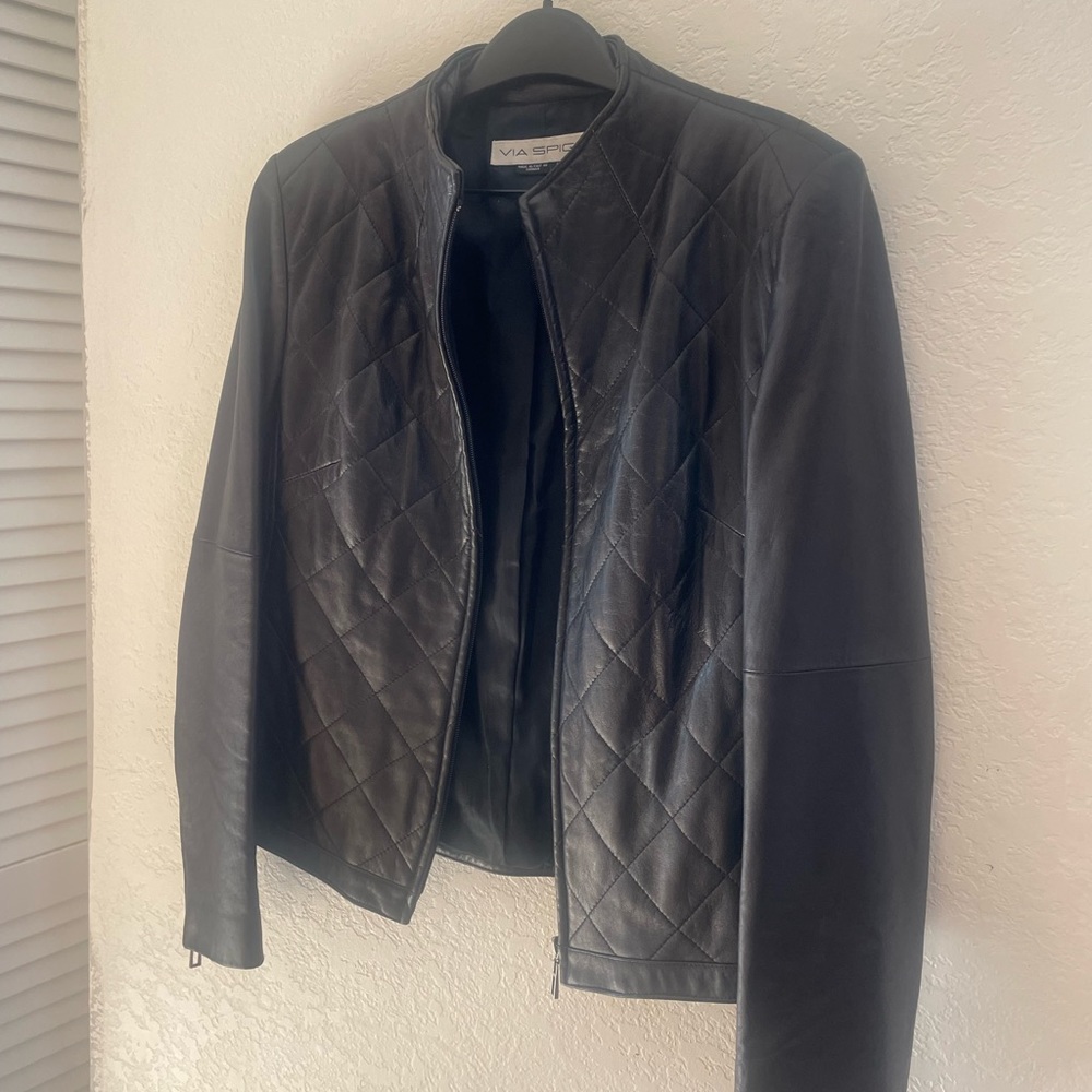 2 Medium size Women Leather Jackets. LIKE NEW